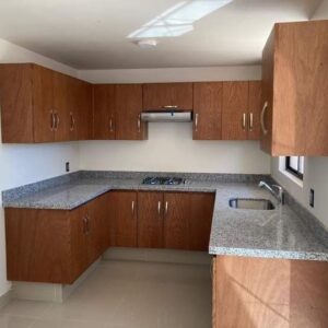 Brown wood textured Surface with grey stone texture top.