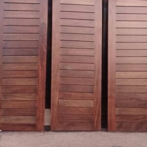 Multi-panel Stained Dark Wood